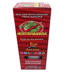 BOLSA PARA BASURA 62X80 10 PIEZAS CON JARETA