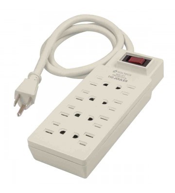 MULTICONTACTO 8 TOMAS CON SUPRESOR 110 JOULES...