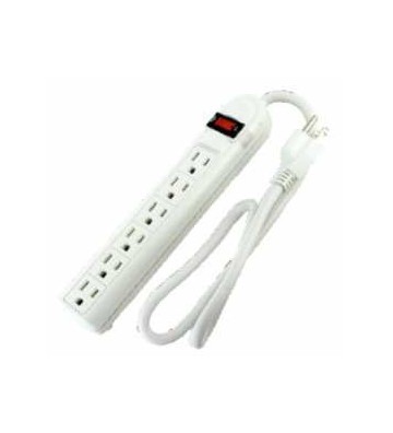 BARRA DE MULTICONTACTO 6 TOMAS CON SUPRESOR DE...